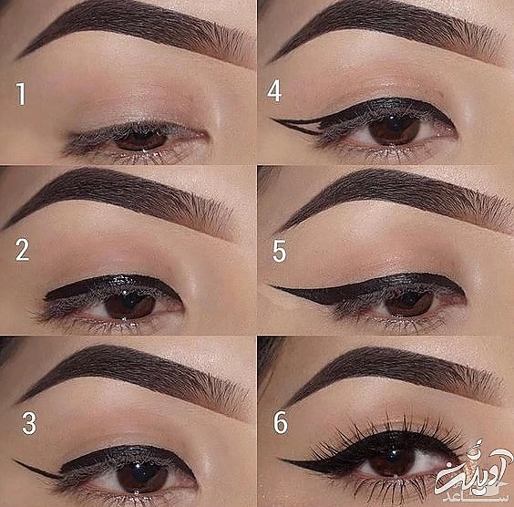 آموزش تصویری کشیدن خط چشم